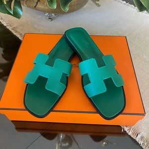 Hermes Oran sandals; size 37